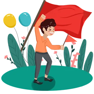 建军节男孩庆祝素材