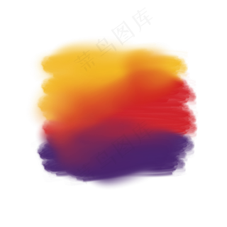 多彩晕染水彩笔刷