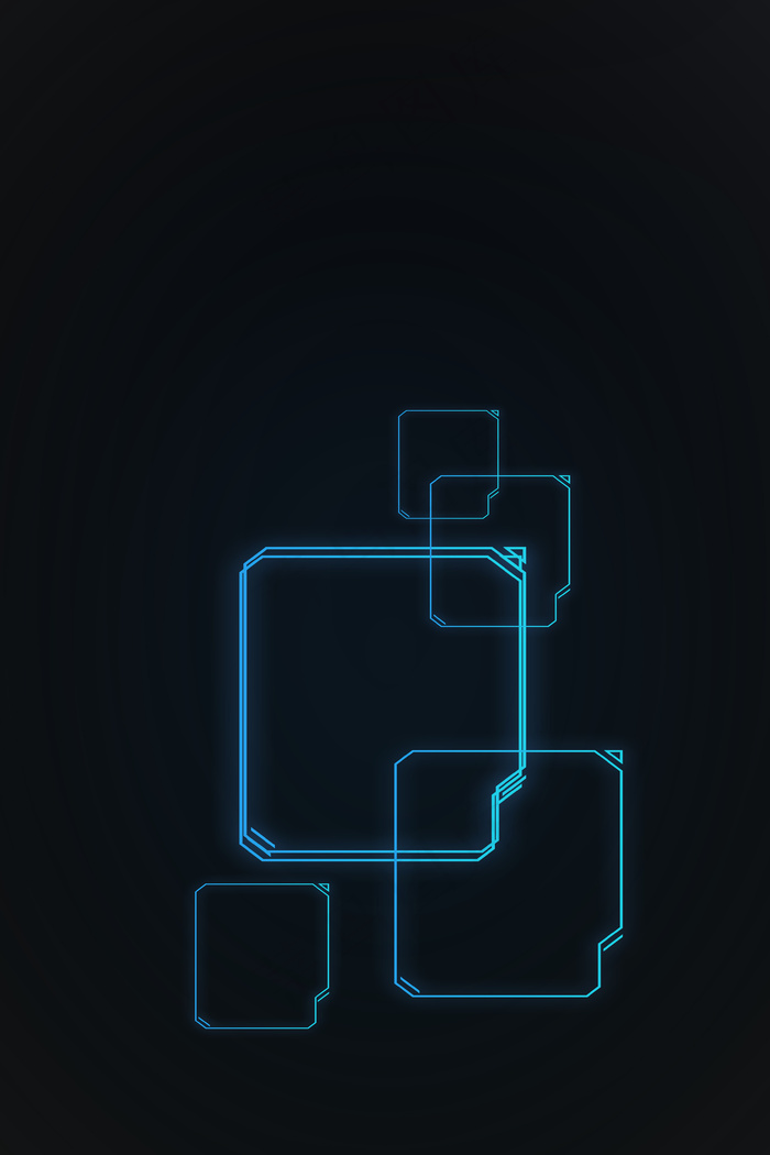 简约蓝色未来科技光感几何线条海报背景