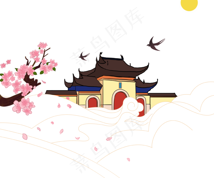 春暖花开武汉建筑(3600X3000(DPI:200))psd模版下载