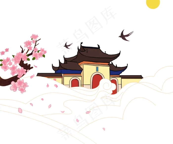 春暖花开武汉建筑(3600X3000(DPI:200))psd模版下载