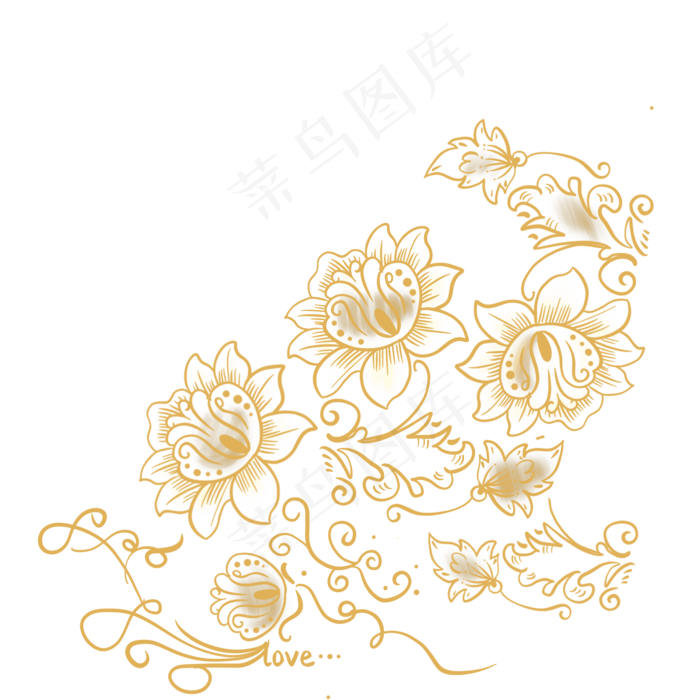 金边古典花纹(2000X2000(DPI:300))psd模版下载