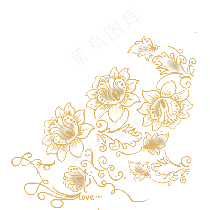 金边古典花纹(2000X2000(DPI:300))psd模版下载