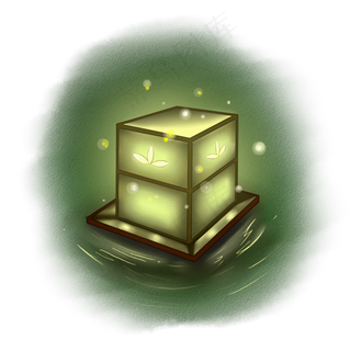 花灯河灯古风唯美手绘元素