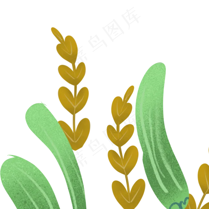 春季的绿色叶子植物(2000X2000(DPI:300))psd模版下载