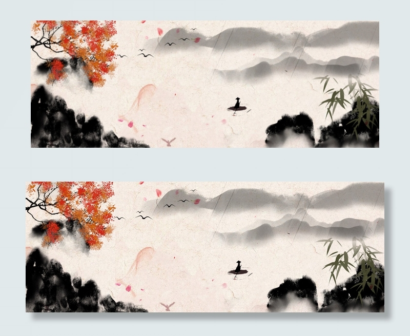 典雅质朴水墨古风海报背景