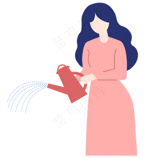 浇花的女孩