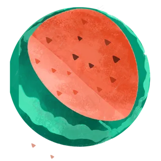 圆形的西瓜水果 圆形的西瓜水果