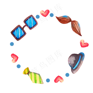 父亲节节日边框