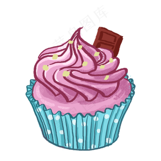 手绘可爱纸杯蛋糕PNG免抠素材