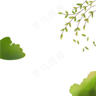 传统节日清明节卡通柳叶