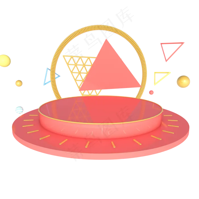 618电商淘宝首页舞台漂浮几何(2000X2000)