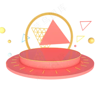 618电商淘宝首页舞台漂浮几何