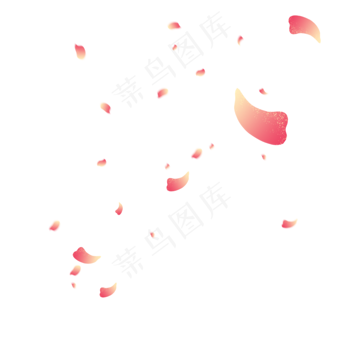 漂浮樱花花瓣装饰素材,免抠元素(2542*2542px 300 dpi )psd模版下载