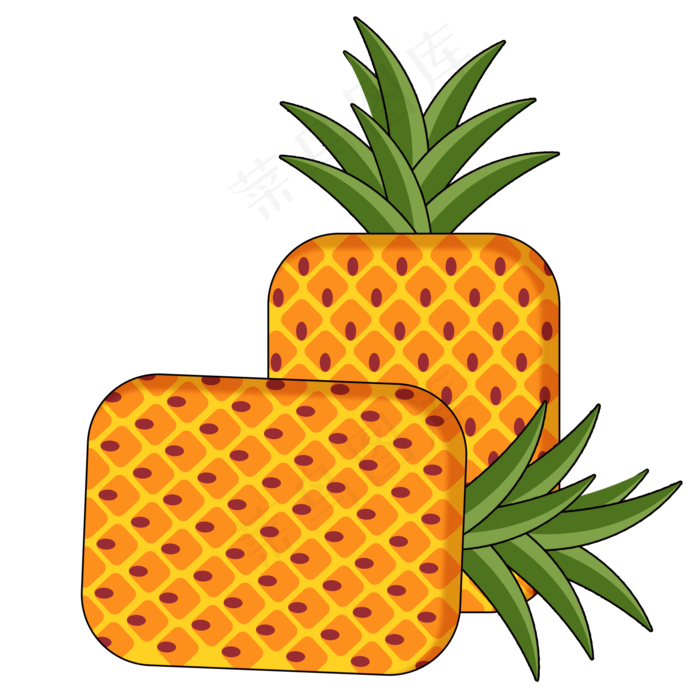 卡通菠萝png素材