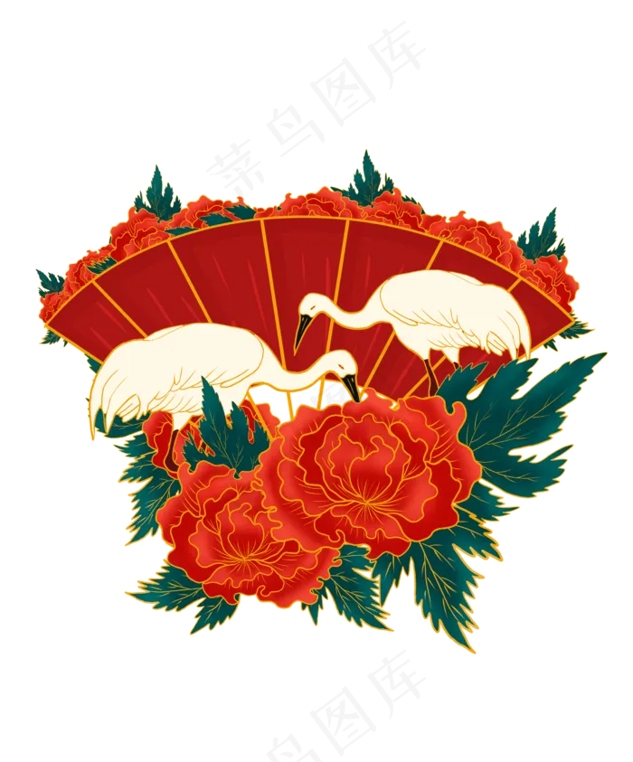 中国风国潮花鸟装饰,免抠元素(2480X2988(DPI:300))psd模版下载
