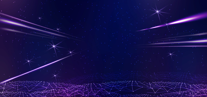紫色科技光效线条海报