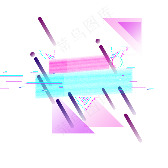 618故障风抖音风促销品电商海(2000X2000(DPI:300))psd模版下载