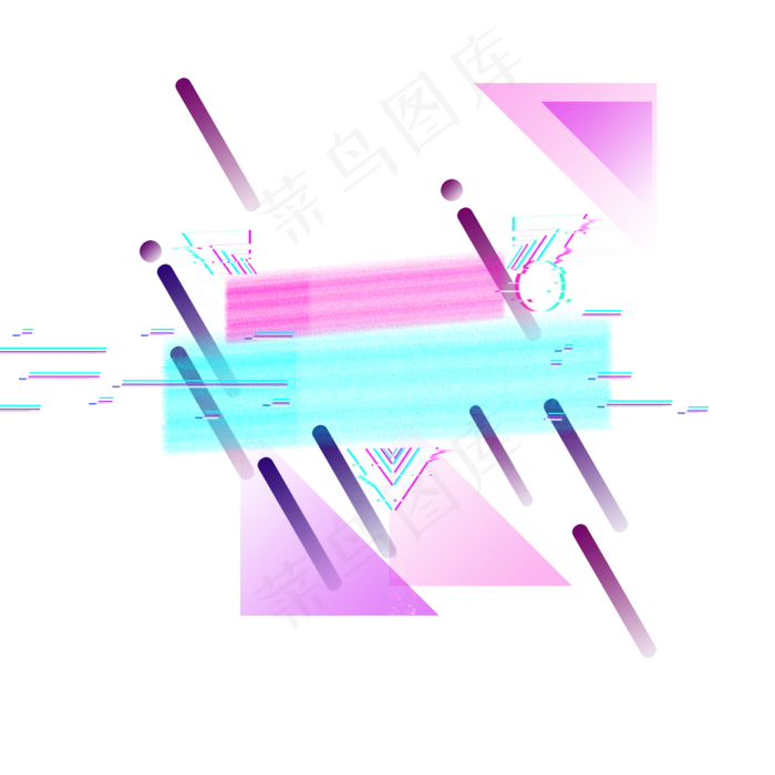 618故障风抖音风促销品电商海(2000X2000(DPI:300))psd模版下载
