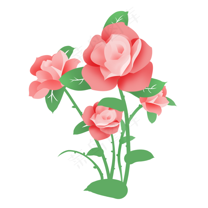 情人节一束玫瑰花(2000X2000(DPI:300))psd模版下载