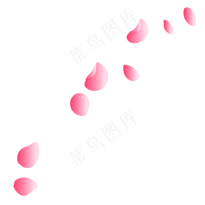 花瓣荷花飘落装饰