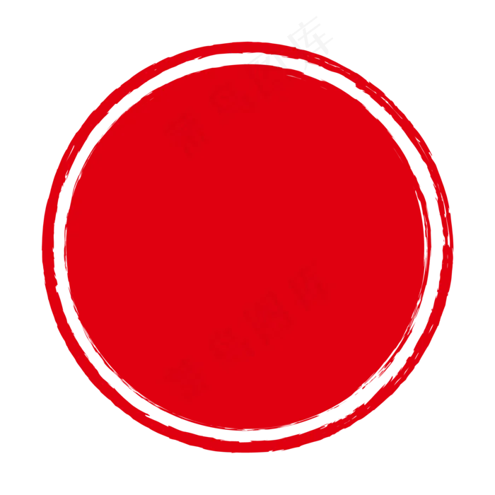 红色圆环形状印章,免抠元素(2084*2084px 300 dpi )ai矢量模版下载