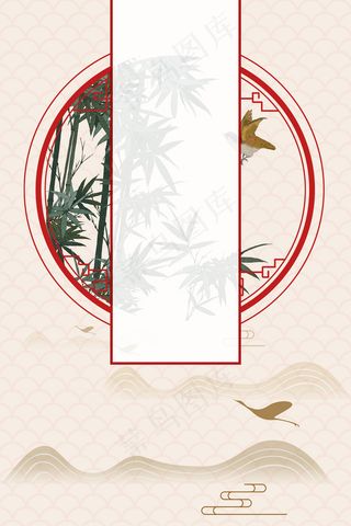 中国风竹子边框纹理素材