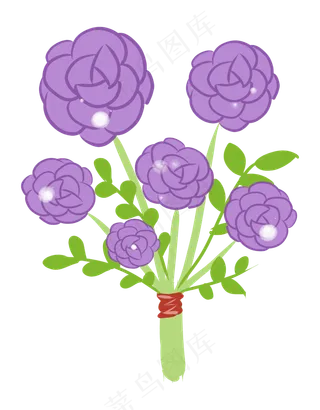 紫色花束花朵