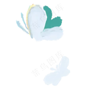 蓝色的卡通蝴蝶动物