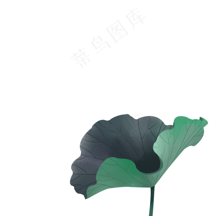 荷花免扣节日手绘图