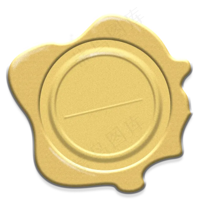 金色印章横线(2000X2000(DPI:300))psd模版下载