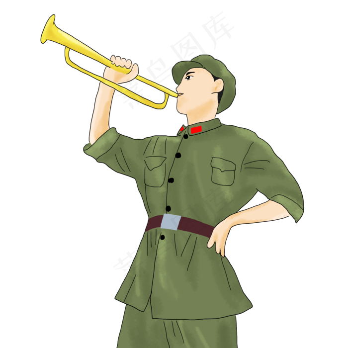 建军节军人PNG(2000X2000(DPI:150))psd模版下载