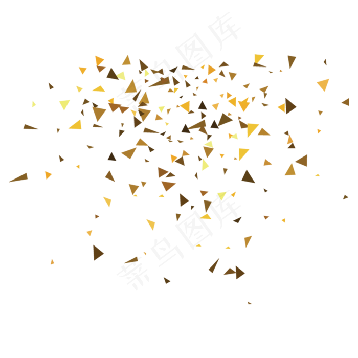 金色碎片装饰,免抠元素