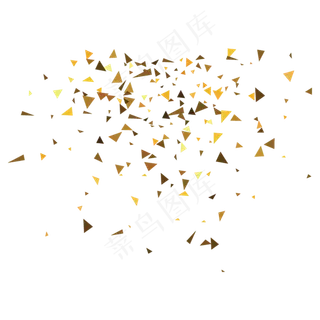 金色碎片装饰,免抠元素
