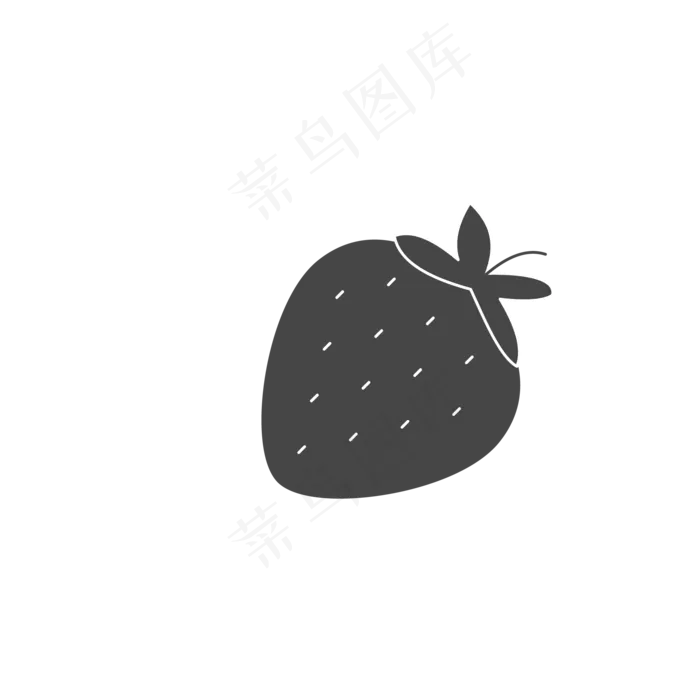 卡通草莓图标免抠图(2000*2000px 300 dpi )ai矢量模版下载