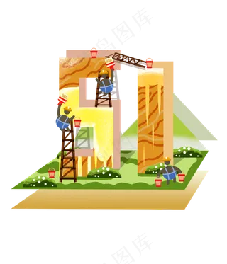 劳动节建设宣传装饰图