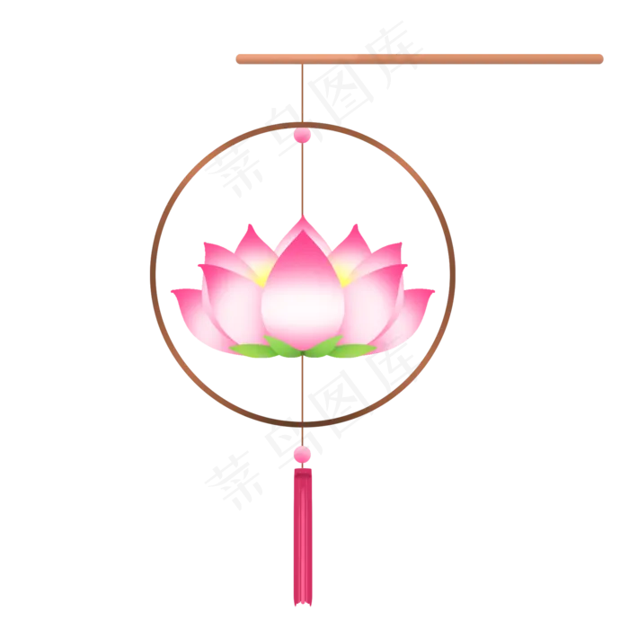 中元节手提荷花灯(2000X2000(DPI:300))psd模版下载