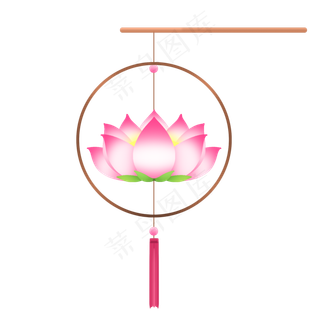 中元节手提荷花灯