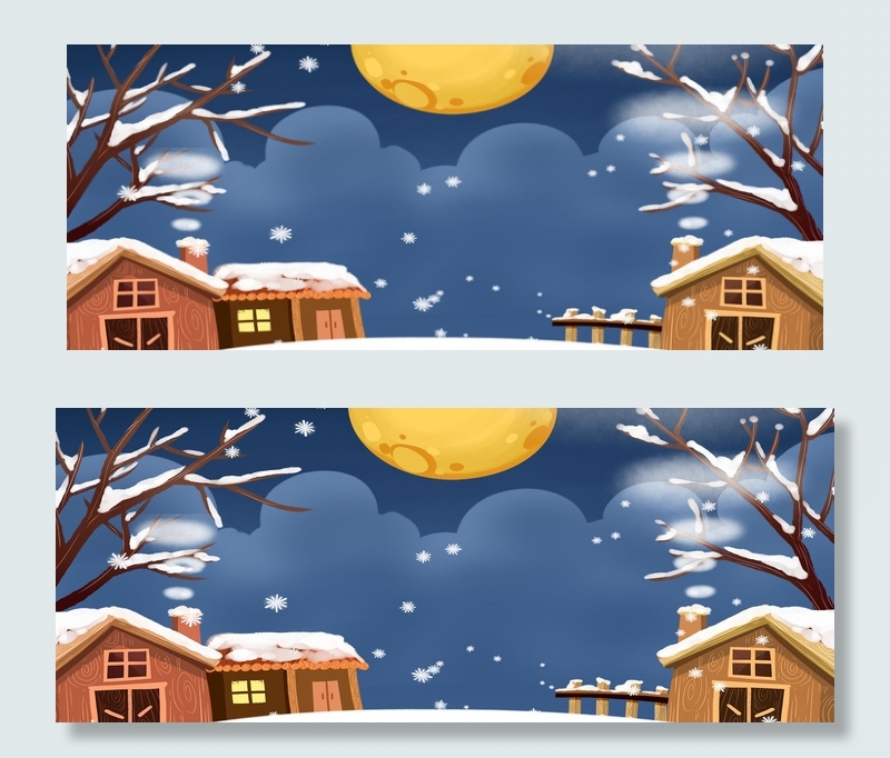 立冬节气冬天雪花寒冷