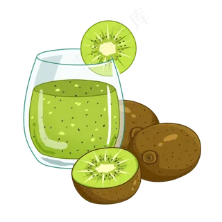 卡通手绘奇异果猕猴桃,免抠元素 卡通手绘奇异果猕猴桃,免抠元素