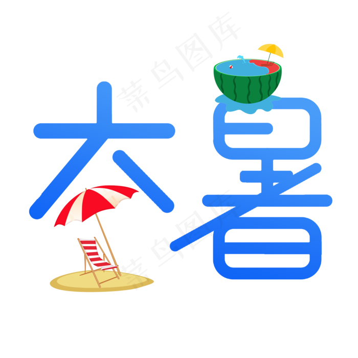 大暑创意艺术字