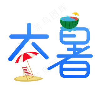 大暑创意艺术字