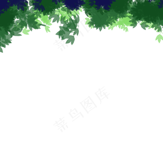 新鲜的大树叶子免抠图
