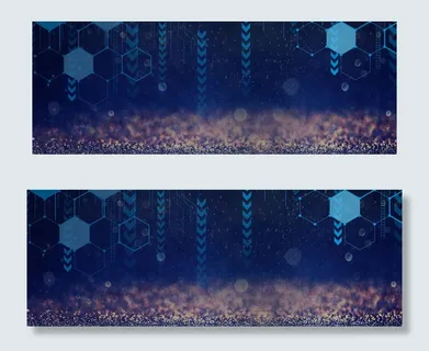 大气科技宇宙轨道纹理banner