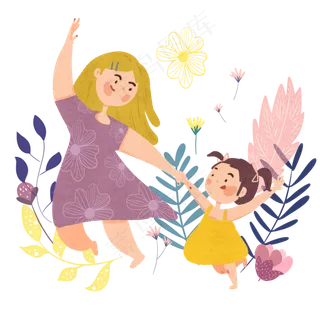 母爱五月快乐温情温柔跳舞妈妈美