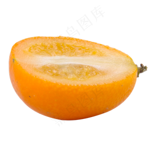 金色切开的金桔实拍