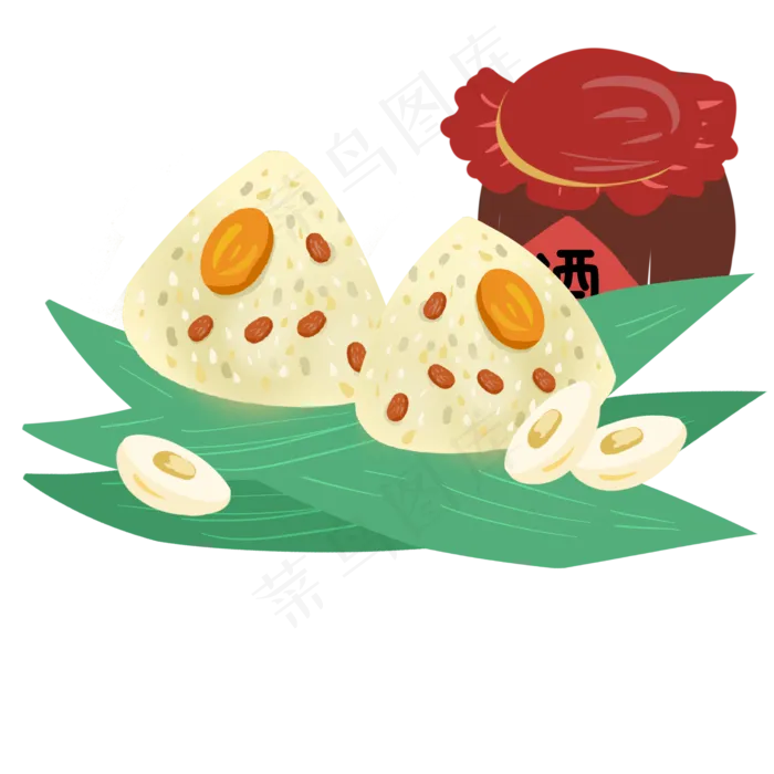 切开的粽子(2000X2000(DPI:300))psd模版下载