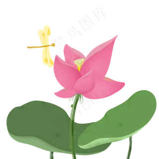 png格式的水墨荷花