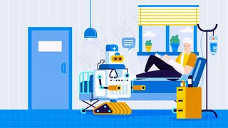 医疗健康保险老年疾病人工智能横幅配图