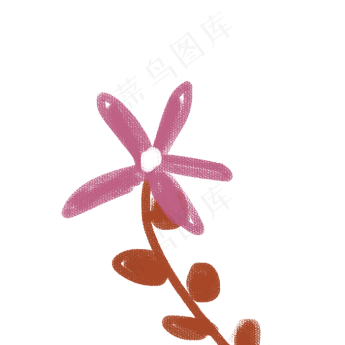 卡通红色花朵下载(2000X2000(DPI:300))psd模版下载